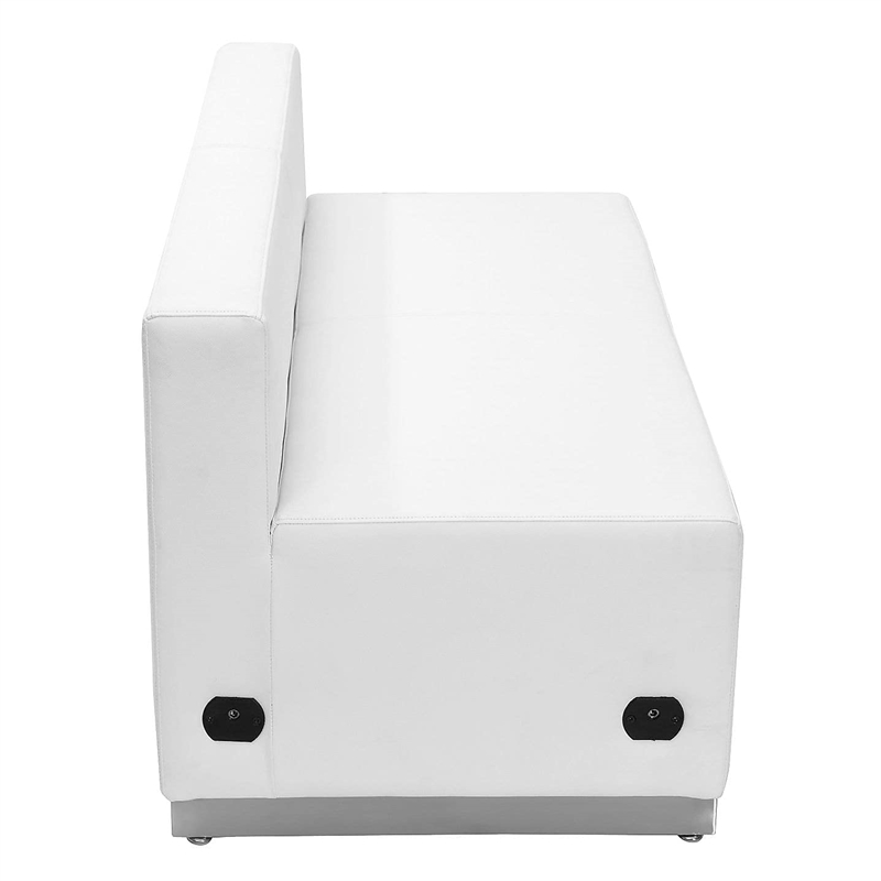 Flash Furniture Hercules Alon Steel Base Loveseat in White
