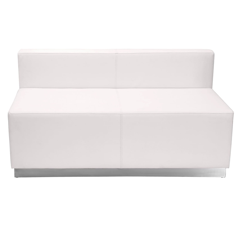 Flash Furniture Hercules Alon Steel Base Loveseat in White