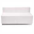 Flash Furniture Hercules Alon Steel Base Loveseat in White