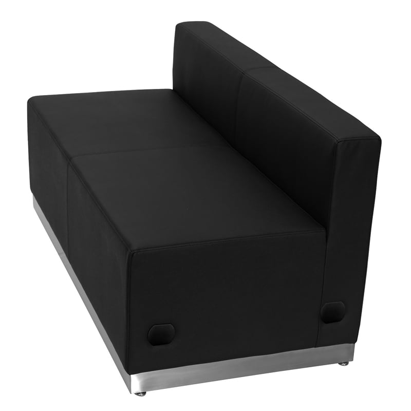 Flash Furniture Hercules Alon Steel Base Loveseat in Black