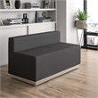 Flash Furniture Hercules Alon Steel Base Loveseat in Black