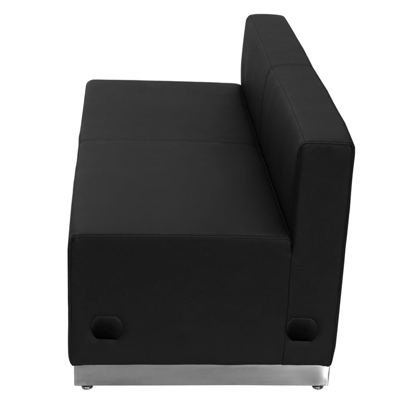 Flash Furniture Hercules Alon Steel Base Loveseat in Black
