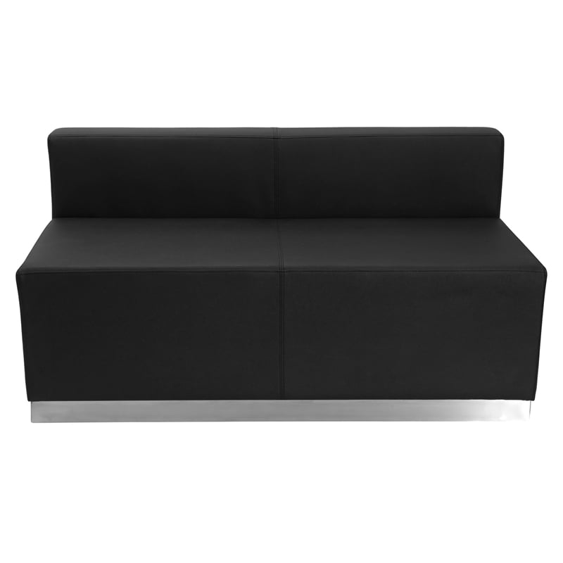 Flash Furniture Hercules Alon Steel Base Loveseat in Black