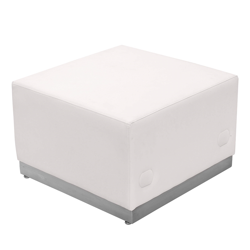 Flash Furniture Hercules Alon Ottoman in White