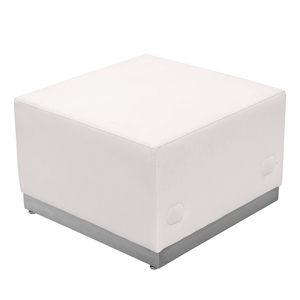 Flash Furniture Hercules Alon Ottoman in White