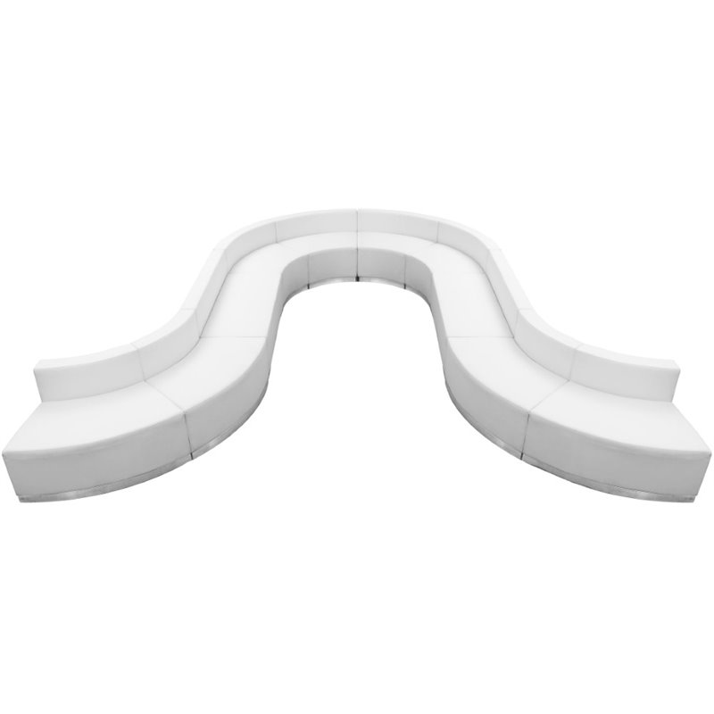 Flash Furniture Hercules Alon 10 Piece Reception Seating in White