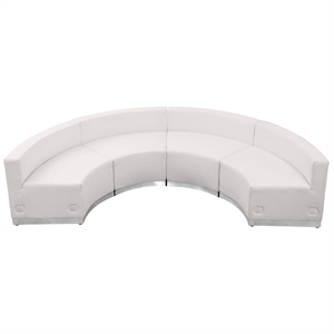 Flash Furniture Hercules Alon 4 Piece Reception Seating in White