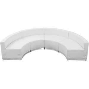 flash furniture hercules alon 4 piece contemporary leather reception sectional (480-set)