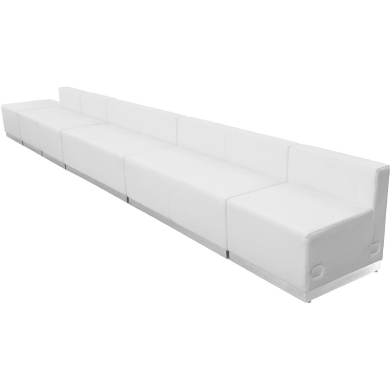 Flash Furniture Hercules Alon 6 Piece Reception Seating in White