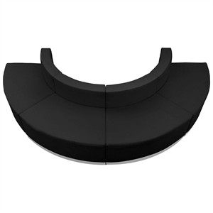 Flash Furniture Hercules Alon 4 Piece Reception Seating in Black