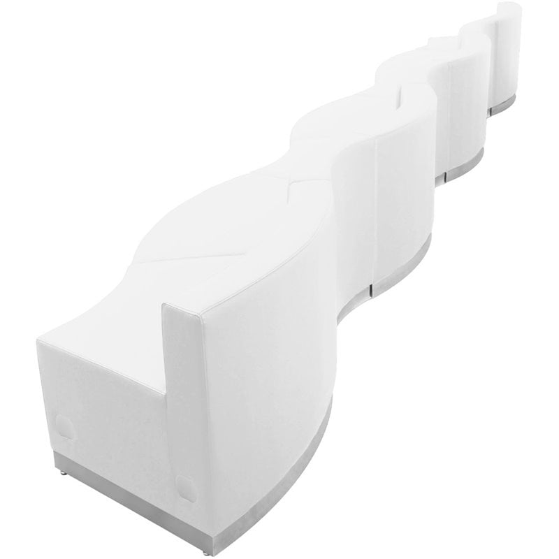 Flash Furniture Hercules Alon 7 Piece Reception Seating in White