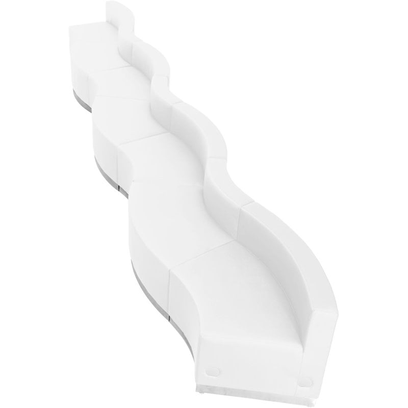 Flash Furniture Hercules Alon 7 Piece Reception Seating in White
