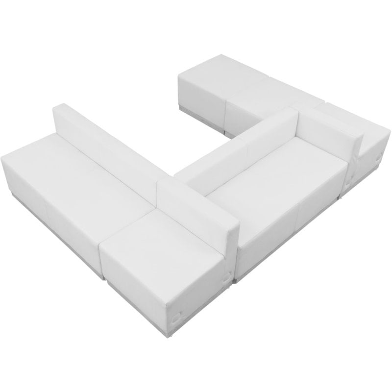 Flash Furniture Hercules Alon 6 Piece Reception Seating in White