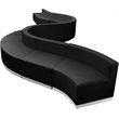 Flash Furniture Hercules Alon 10 PC Black LeatherSoft Reception Configuration