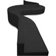 Flash Furniture Hercules Alon 9 Piece Reception Seating in Black