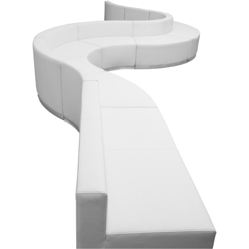 Flash Furniture Hercules Alon 9 Piece Reception Seating in White