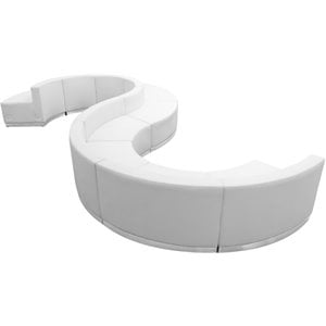 flash furniture hercules alon 9 piece contemporary leather reception sectional (420-set)