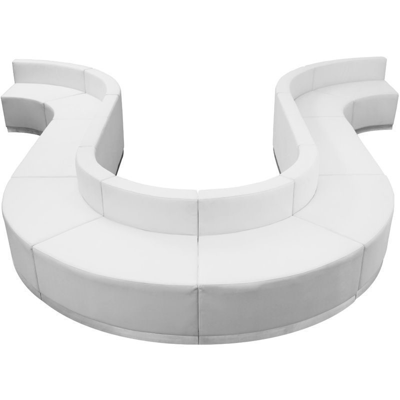 Flash Furniture Hercules Alon 10 Piece Reception Seating in White