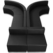 Flash Furniture Hercules Alon 8 Piece Reception Seating in Black