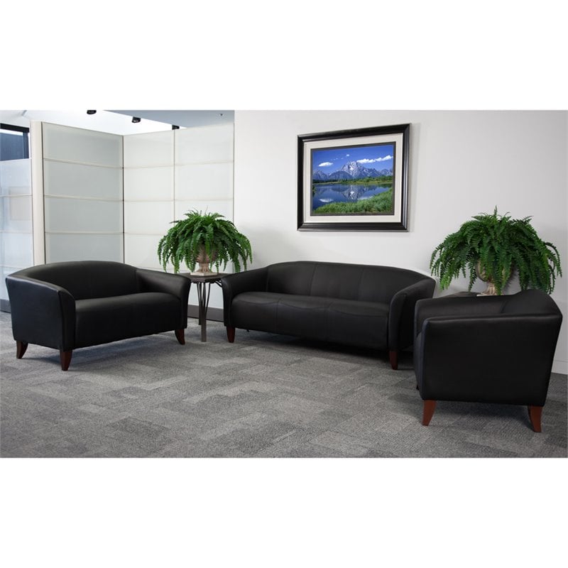 Flash Furniture Hercules Imperial Reception Set in Black