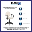 Flash Furniture Baseball Office Swivel Chair with Arms in Cream