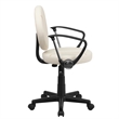 Flash Furniture Baseball Office Swivel Chair with Arms in Cream