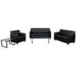 Flash Furniture Hercules Diplomat Series Reception Set in Black