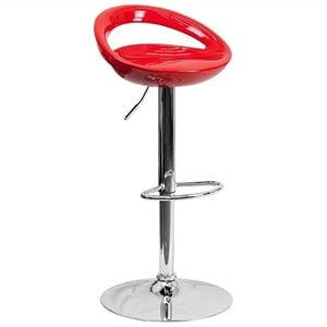 Flash Furniture 24&quot to 33&quot Stylish Adjustable Bar Stool in Red