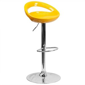 Flash Furniture 24&quot to 33&quot Stylish Adjustable Bar Stool in Yellow