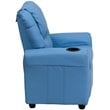 Flash Furniture Vinyl Recliner with Cup Holder and Headrest in Light Blue