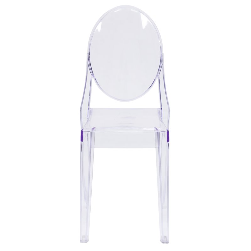 flash furniture ghost side chair in transparent crystal