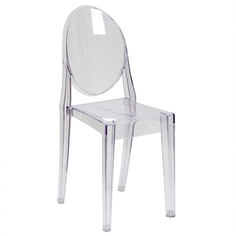 Flash Furniture Ghost Side Chair In Clear