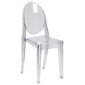 Flash Furniture Ghost Side Chair In Clear