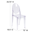 Flash Furniture Ghost Side Chair In Clear