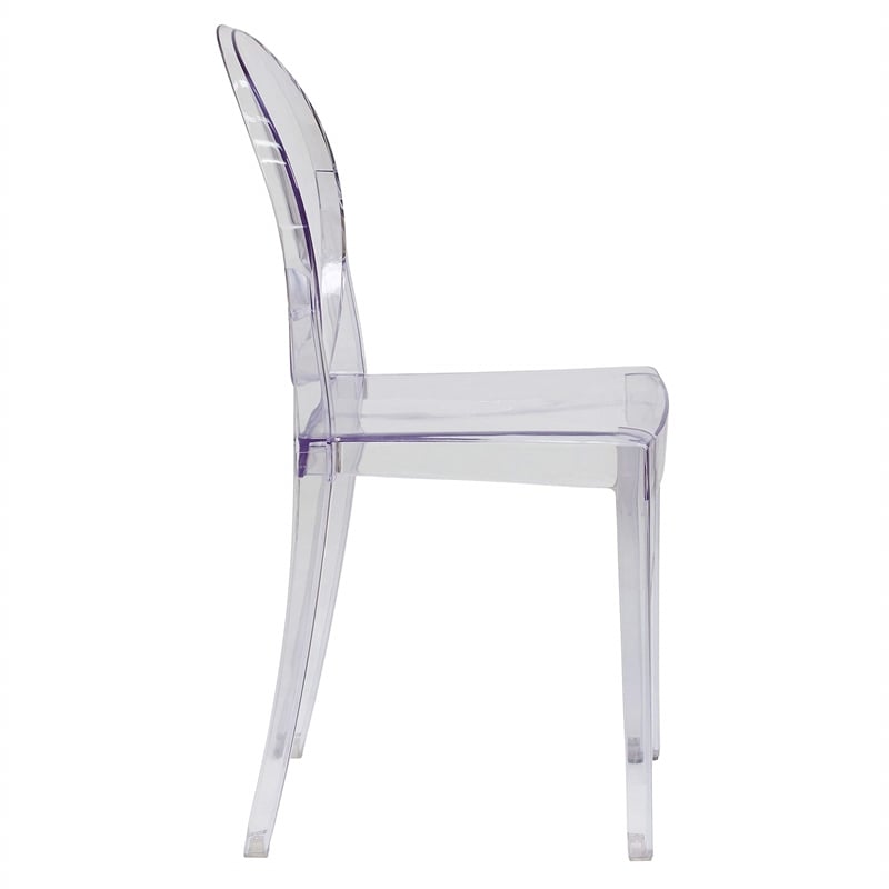 Flash Furniture Ghost Side Chair In Clear