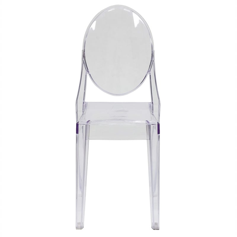Flash Furniture Ghost Side Chair In Clear
