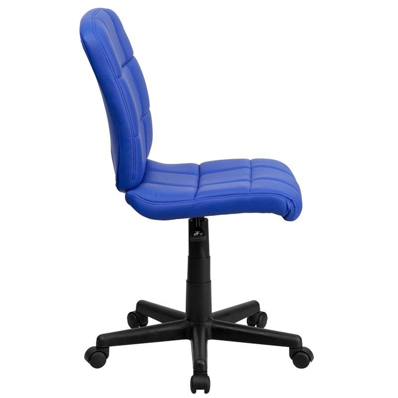 Flash Furniture Mid Back Quilted Office Swivel Chair in Blue