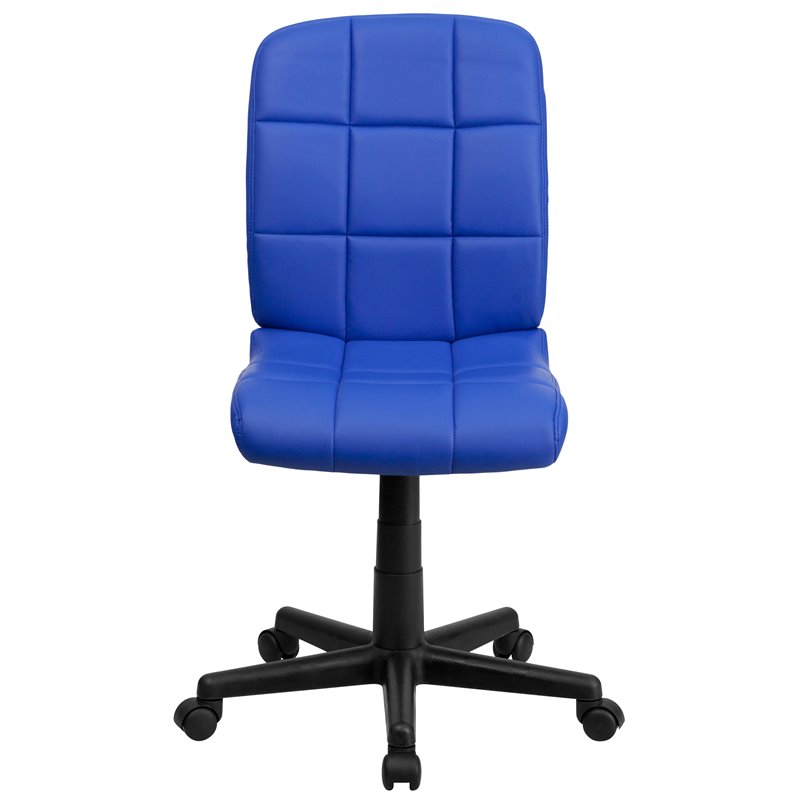 Flash Furniture Mid Back Quilted Office Swivel Chair in Blue