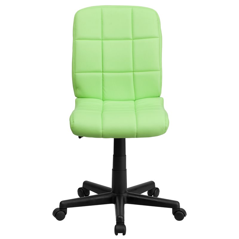 Flash Furniture Mid Back Quilted Office Swivel Chair in Green
