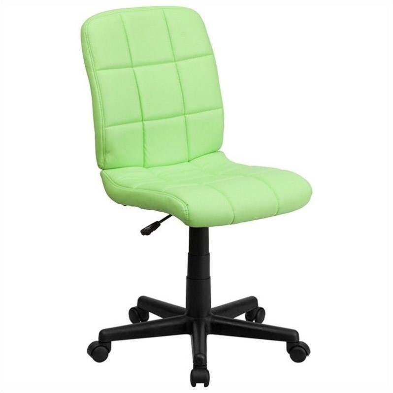 Flash Furniture Mid Back Quilted Office Swivel Chair in Green