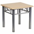 Flash Furniture Laminate End Table with Silver Steel Frame in  Natural