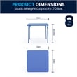 Flash Furniture 5 Pc Kids Folding Table Set In Blue
