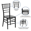 Flash Furniture Elegance Stacking Chiavari Dining Chair in Black
