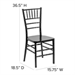 Flash Furniture Elegance Stacking Chiavari Dining Chair in Black