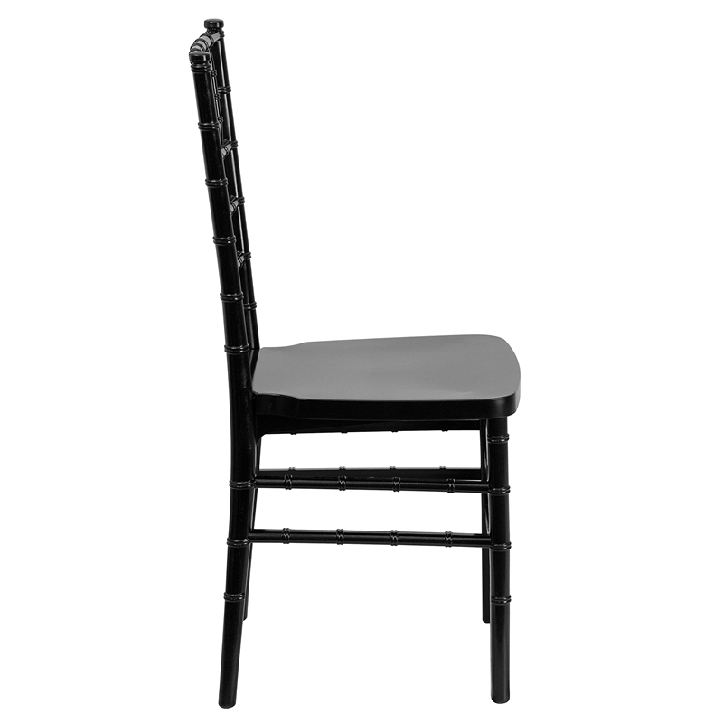 Flash Furniture Elegance Stacking Chiavari Dining Chair in Black