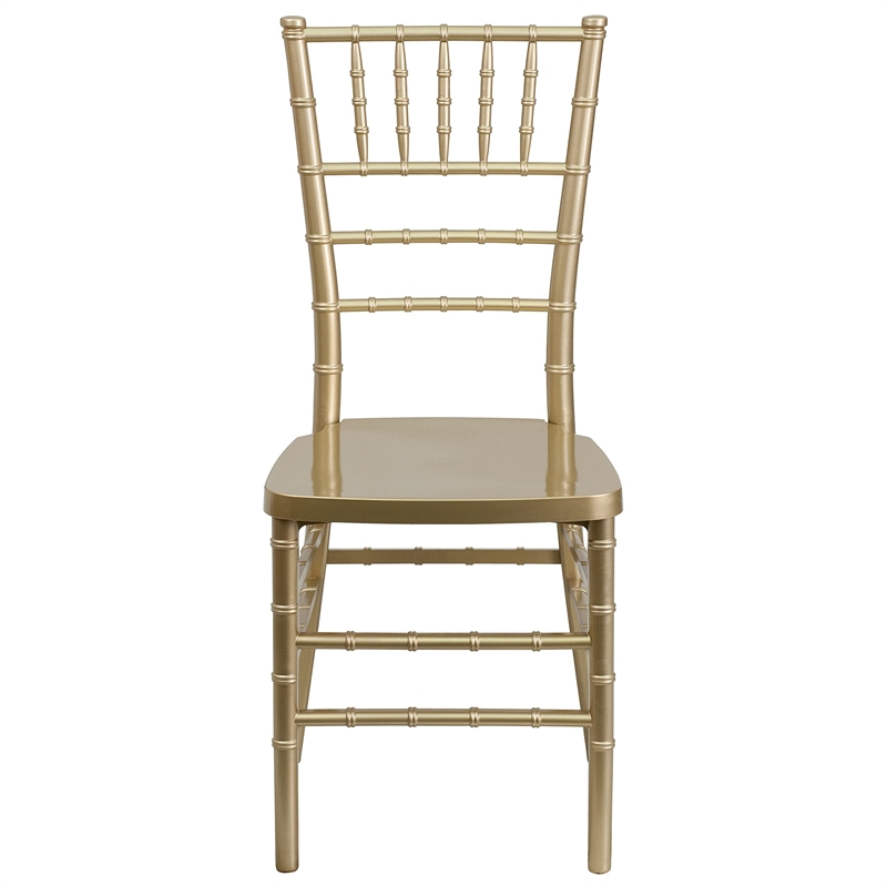 Flash Furniture Gold Resin Stacking Chiavari Dining Chair