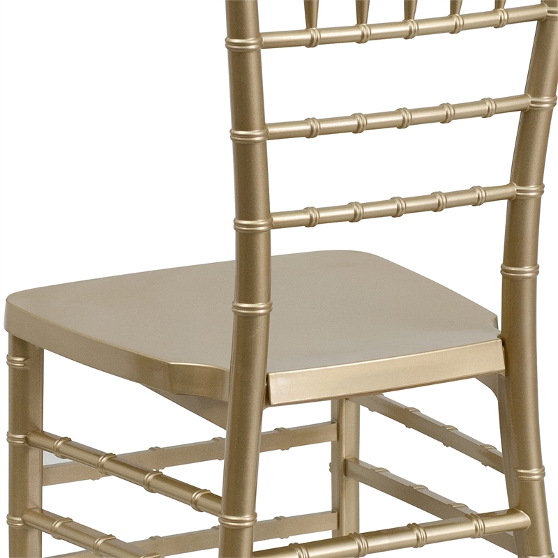 Flash Furniture Gold Resin Stacking Chiavari Dining Chair
