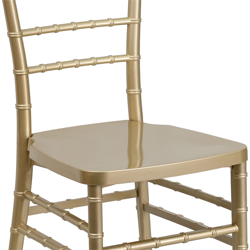 Flash Furniture Gold Resin Stacking Chiavari Dining Chair