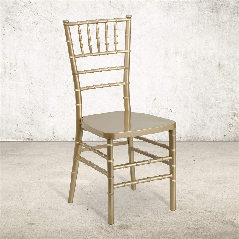Flash Furniture Gold Resin Stacking Chiavari Dining Chair