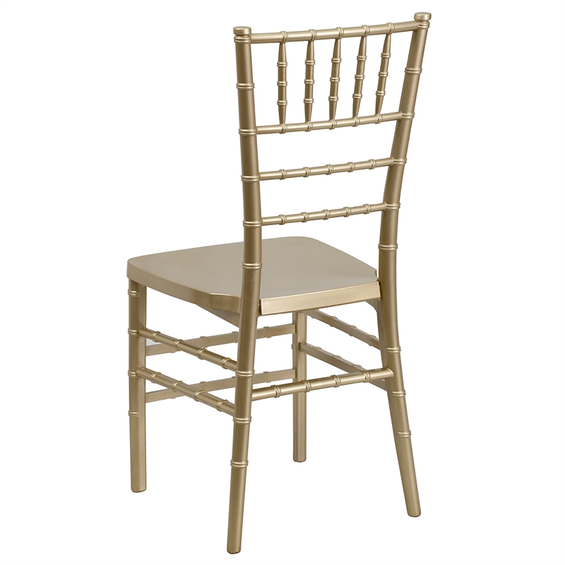 Flash Furniture Gold Resin Stacking Chiavari Dining Chair